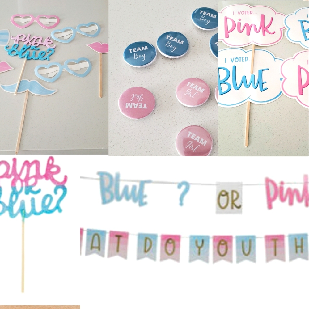 Gender Reveal Decor and Props